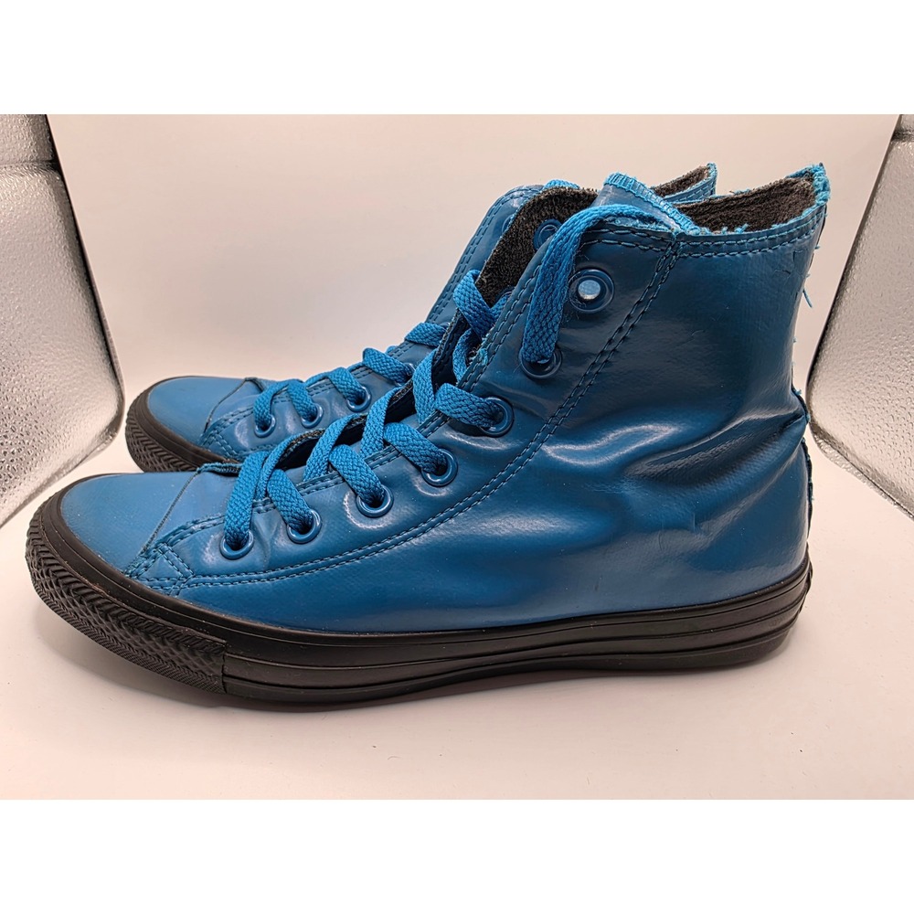 Converse Chuck Taylor AllStar Rubber High Top Blue Black 149460C Mens 6 Womens 8 - Picture 3 of 9